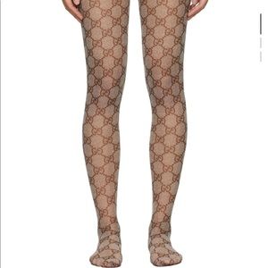 Beige GG Tights Brand New with tag sold out
